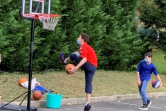 Enjoying some basketball at the FLIPPER event